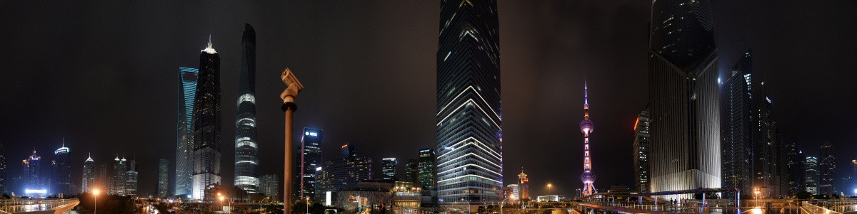 上海城市商业中心全景