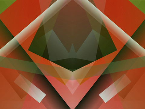 红色立体几何抽象拼接面背景底纹