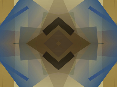 藍(lán)色幾何立體拼接抽象電腦圖案