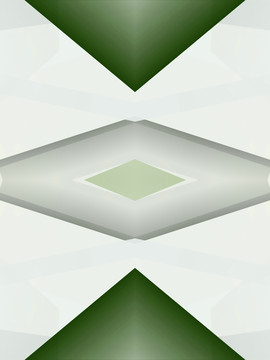绿色几何抽象立体拼接面电脑图案