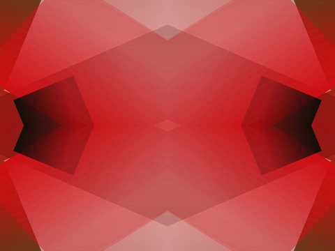 红色几何拼接面抽象立体电脑图案