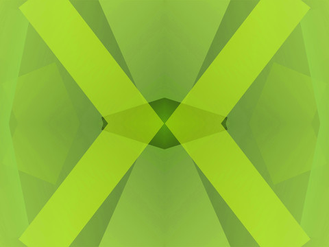 綠色立體幾何拼接抽象電腦圖案