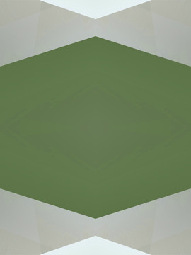 绿色几何拼接抽象立体电脑图案