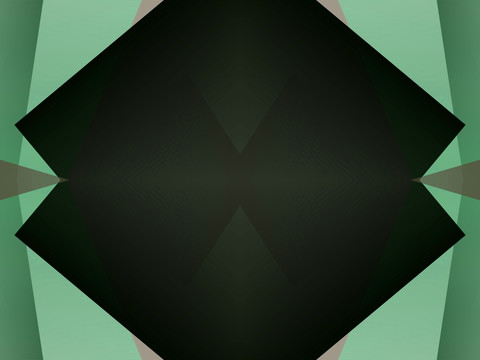 绿色几何立体拼接面抽象电脑图案