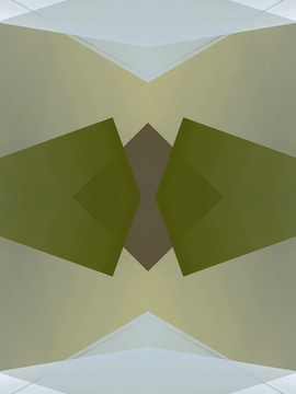 立体几何抽象绿色拼接电脑图案