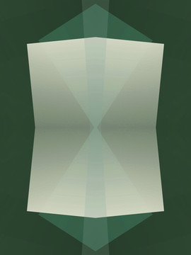 绿色几何立体拼接面抽象电脑图案