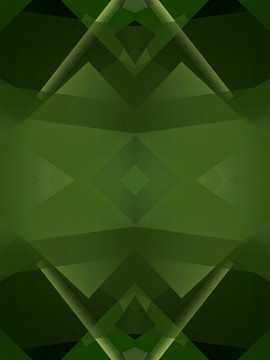 绿色立体几何拼接抽象电脑图案