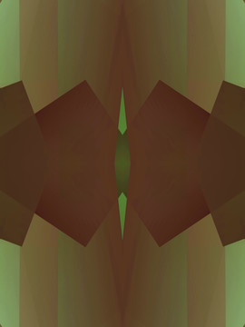 绿色抽象几何立体拼接面电脑图案