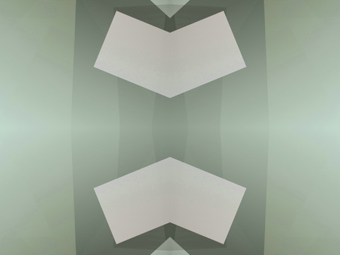 绿色几何立体拼接抽象电脑图案