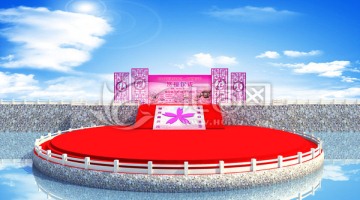 櫻花節(jié)桃花節(jié)舞臺模型設(shè)計舞美圖