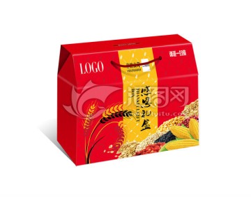 谷物禮盒通用展開(kāi)圖設(shè)計(jì)