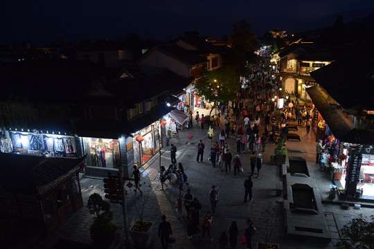 云南大理古城 古城夜市