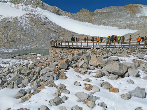 海拔4860米达古冰川观景平台