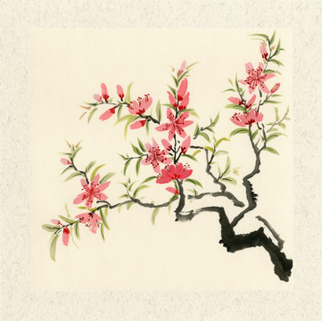 國(guó)畫(huà)桃花