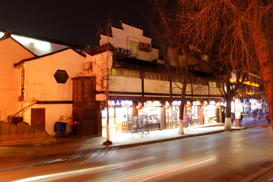 南京 十里秦淮河 夜景 灯光