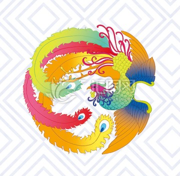 團(tuán)鳳 鳳凰 中國元素 PSD