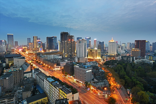 成都天府广场夜景