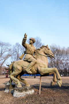 东北抗联雕塑