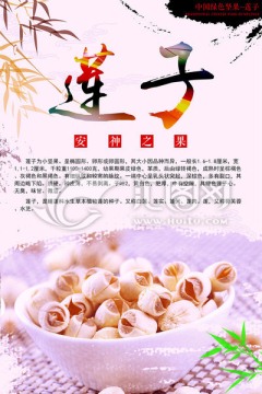中国风美食海报之莲子
