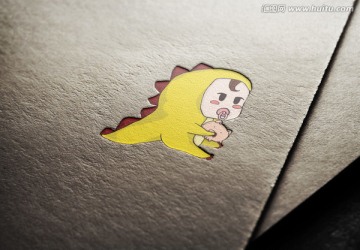 卡通手繪可愛(ài)恐龍logo設(shè)計(jì)