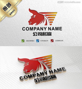 牛頭LOGO 牛 霸氣牛肉標志