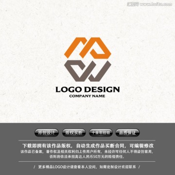 字母M字母W建筑LOGO