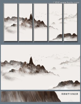 禅意山水装饰画