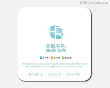 HR字母logo 科技logo