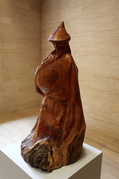 雕塑 藏族少女 木雕 浮雕