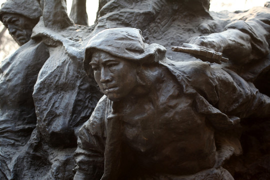 雕塑 抗战 革命战士 英雄