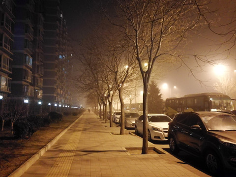 北京街头夜景