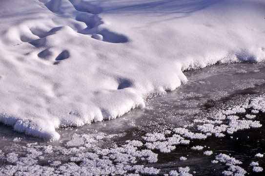 吉林长白山冬天雪景