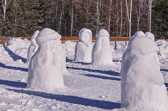 吉林长白山冬天雪景