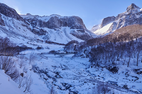 吉林长白山冬天雪景