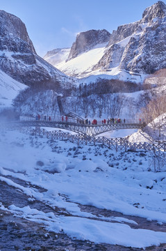 吉林长白山冬天雪景