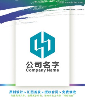 HD字母六角形LOGO