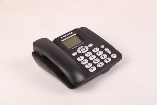 黑色電話機(jī) 辦公用品 小電器