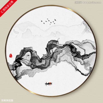 意境水墨畫 禪意水墨畫
