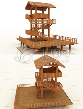景區(qū)觀景平臺(tái)模型設(shè)計(jì)
