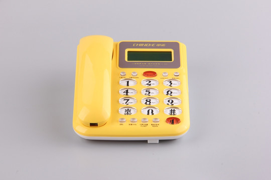 黄色电话机 座机 家居电器