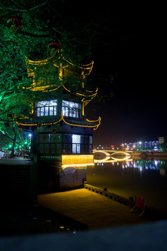 乐山五通桥夜景