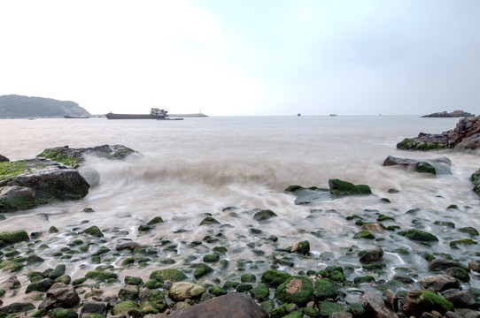 涌动的大海 海的春天 绿色的海