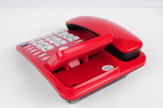 红色电话机 办公用品 座机