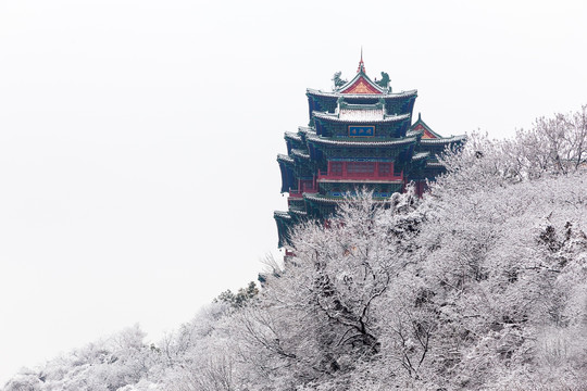 南京阅江楼雪景
