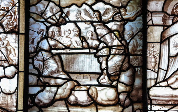 尚蒂伊城堡玻璃浮雕 玻璃浮雕