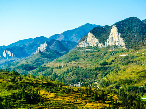 高山田园风光