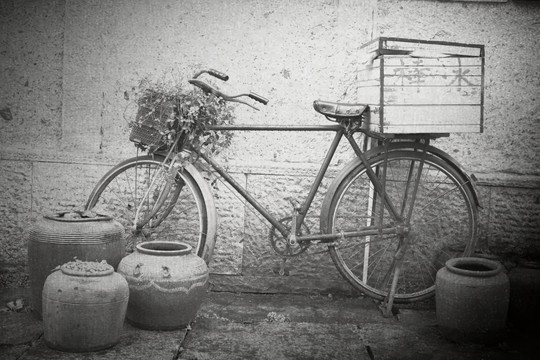 老上海生活场景 自行车