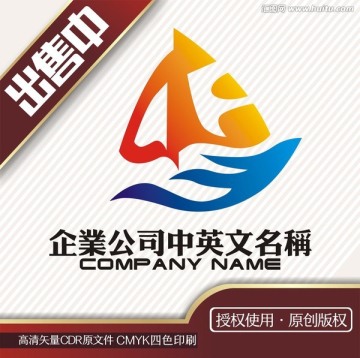 F帆船扬海logo标志