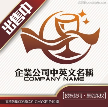 紅酒杯生活logo標(biāo)志