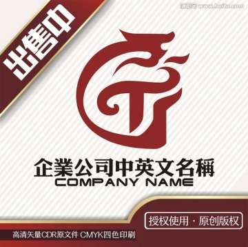 龙T古玩艺术logo标志